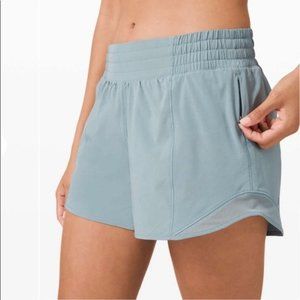 LULULEMON HOTTY HOT HIGH RISE HR SHORT BLUE CAST 6